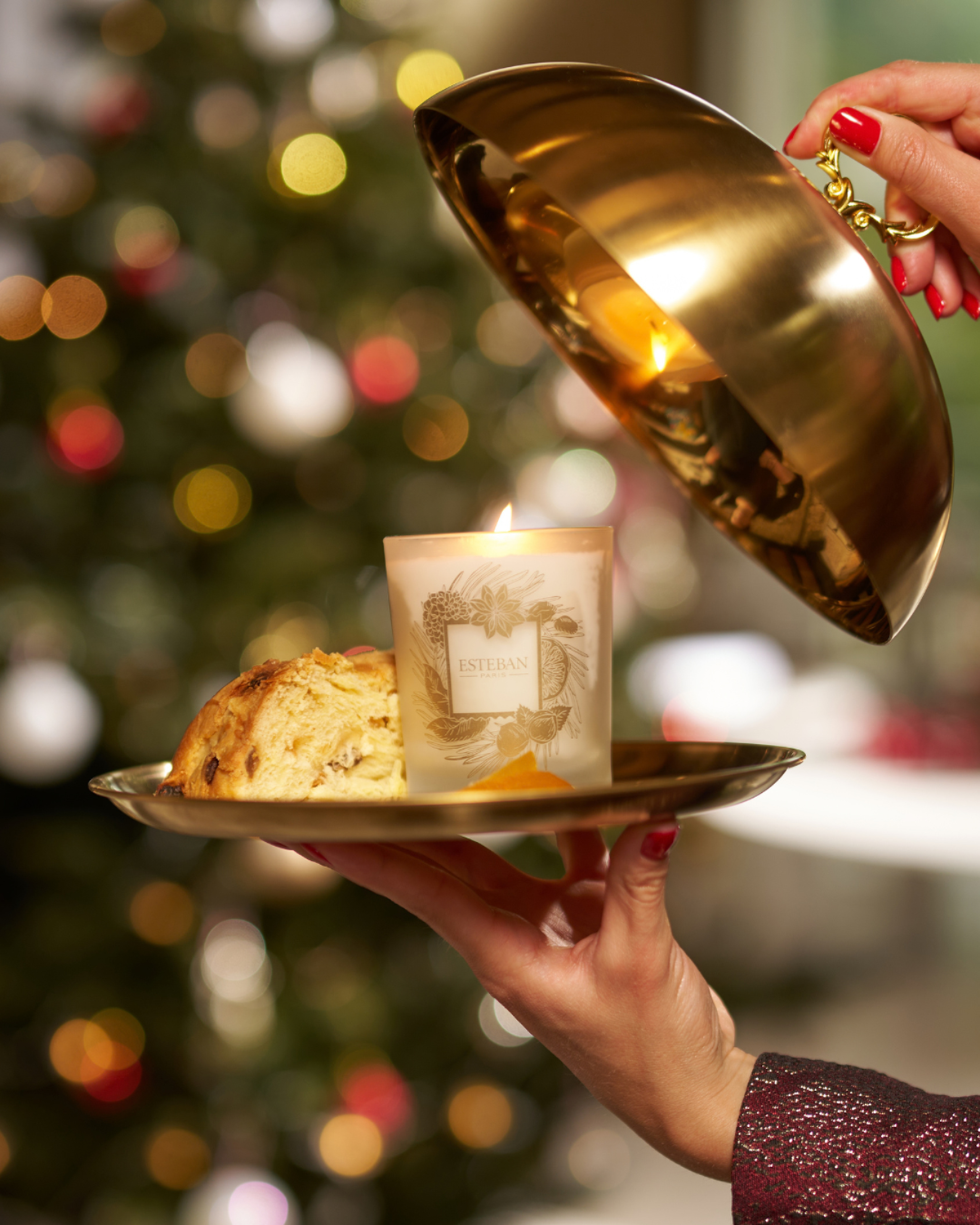 Candela profumata - Panettone - edizione limitata di Natale - ricaricabile - 180 g