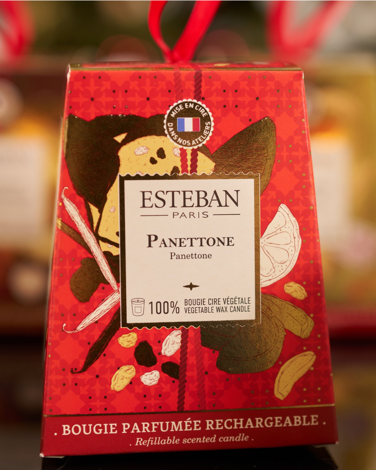 Candela profumata - Panettone - edizione limitata di Natale - ricaricabile - 180 g