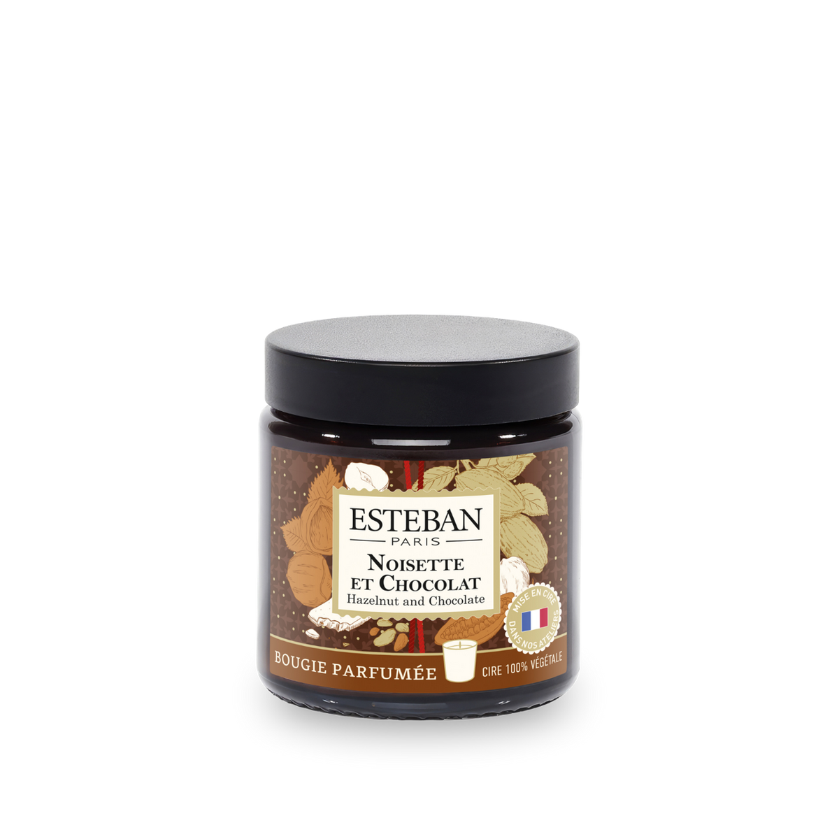 Candela profumata in un vasetto di nocciola e cioccolato - edizione limitata natalizia - 90 g