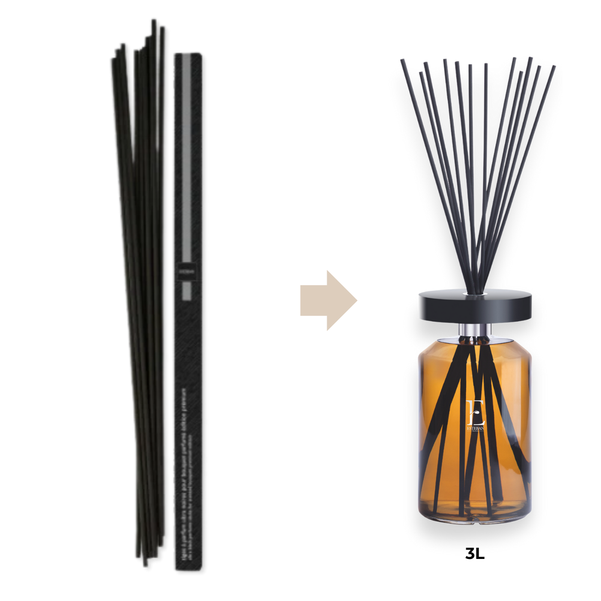 Bastoncini profumati per bouquet - Neri - 60 cm