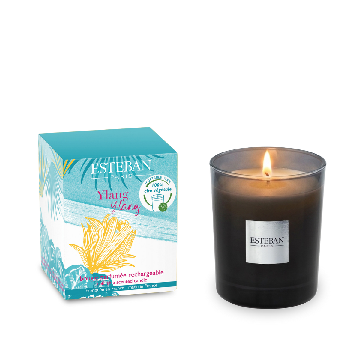 Candela profumata Initial - Ylang Ylang - ricaricabile - 180 g